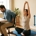 La postura durante il lavoro da seduti: il semplice esercizio giornaliero che riduce dolori lombari